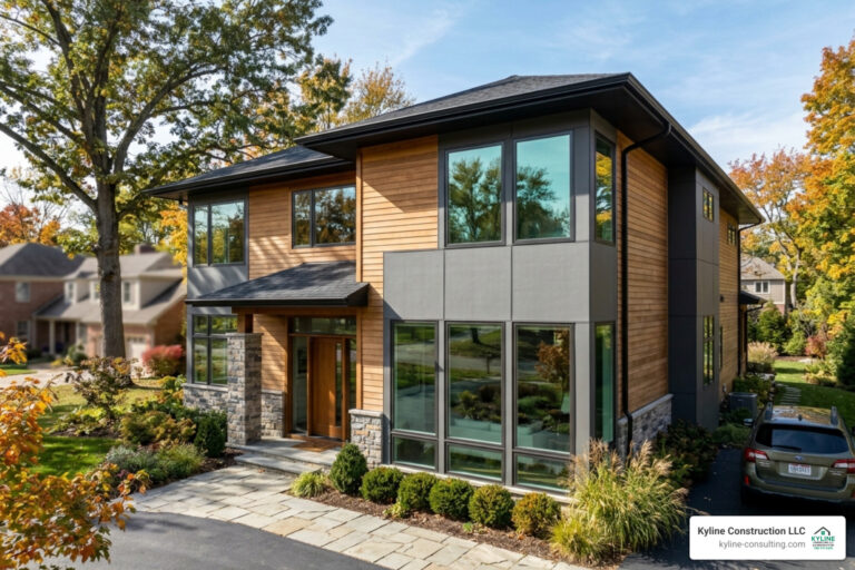double pane low e glass windows on a modern Central Ohio home - double pane low e glass